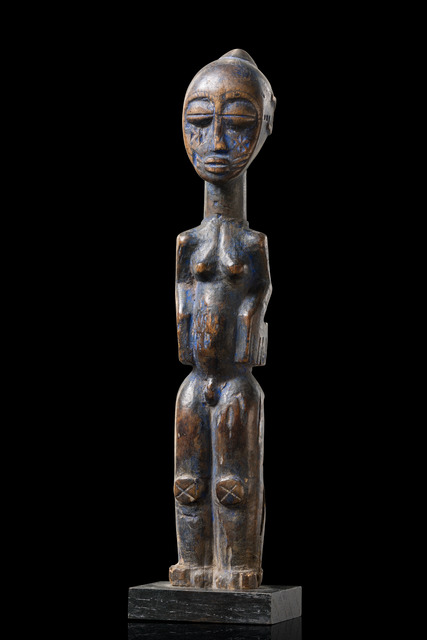 Small standing figure, Côte d'Ivoire, Kulango, Size: H: 24 cm (H: 9.4 inch), ID: 3052406