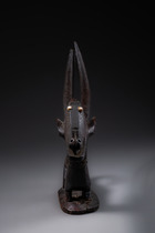 Cimier de danse "chiwara" / "tjiwara" / "ci-wara", Mali, Bamana, Taille: H: 32 cm L: 45 cm (H: 12.6 inch L: 17.7 inch), ID: 3052400 - 2/6