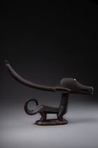 Cimier de danse "chiwara" / "tjiwara" / "ci-wara", Mali, Bamana, Taille: H: 32 cm L: 45 cm (H: 12.6 inch L: 17.7 inch), ID: 3052400 - 4/6