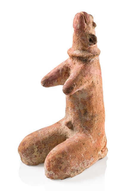 Sculpture zoomorphe en terre cuite, Mali, Ténenkou, Taille: H: 46 cm (H: 18.1 inch), ID: 3052422