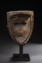 Anthropomorphic face mask "pongdudu" or "kpongadomba", D. R. Congo, Boa, Size: H: 26 cm (H: 10.2 inch), ID: 3052540 - 5/5