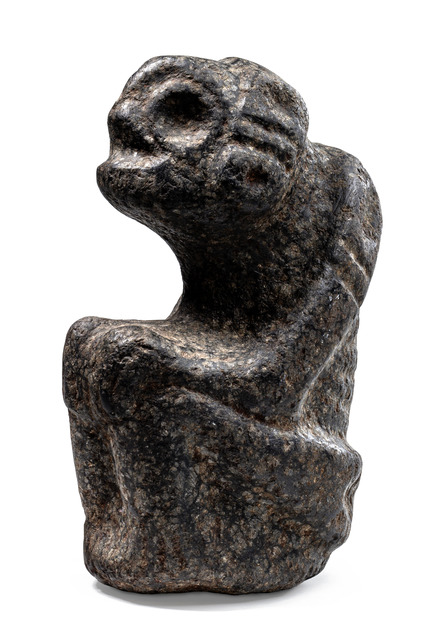 Portrait en pierre "zemi", env. 7e - 15e siècle, Grandes Antilles, Taino, Taille: H: 18,5 cm (H: 7.3 inch), ID: 3052450