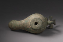 Öllampe, ca. 5. - 7. Jahrhundert n. Chr., Europa-Antiken, byzantinisch, Größe: H: 5,5 cm 8 cm (total) L: 14,6 cm (H: 2.2 inch 3.1 inch (total) L: 5.7 inch), ID: 3052519 - 5/5