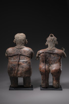 Männlich-weibliches Figurenpaar, Westmexiko, Ixlan Del Rio, ca. 200 v. Chr. - 300 n. Chr., Mexiko, Nayarit, Größe: H: 50,3 cm & 50,7 cm (male/female) (H: 19.8 inch & 20.0 inch (male/female)), ID: 3052453 - 5/5