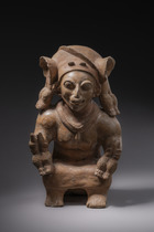 Figure de prêtre pour la cérémonie de la récolte du maïs, Équateur, Jama-Coaque, Taille: H: 29,5 cm (H: 11.6 inch), ID: 3052454 - 3/6