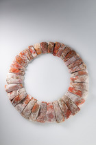 Precious necklace, ca. 400 - 600 AD, Peru, South to Central Coast, Huari (Wari), Size: H: 30 cm B: 33 cm H: 4,8 cm - 7,5 cm (segments) (H: 11.8 inch B: 13.0 inch H: 1.9 inch - 3.0 inch (segments)), ID: 3052458 - 2/3
