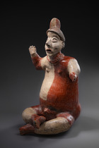 Figure masculine assise, période proto-classique, environ 100 av. J.-C. – 250 apr. J.-C., Mexique, Jalisco, Taille: H: 47,3 cm (H: 18.6 inch), ID: 3052459 - 2/6
