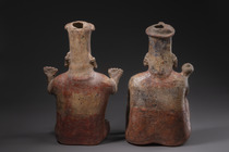 Großes sitzendes Figurenpaar, San Juanito-Stil, Protoklassisch, ca. 100 v. Chr. – 250 n. Chr., Mexiko, Jalisco, Größe: H: 50,5 cm & 51 cm (H: 19.9 inch & 20.1 inch), ID: 3052471 - 5/6