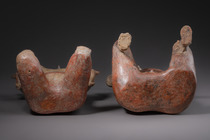 Großes sitzendes Figurenpaar, San Juanito-Stil, Protoklassisch, ca. 100 v. Chr. – 250 n. Chr., Mexiko, Jalisco, Größe: H: 50,5 cm & 51 cm (H: 19.9 inch & 20.1 inch), ID: 3052471 - 6/6