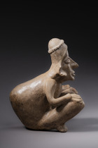 Homme bossu accroupi, env. 100 av. J.-C. – 250 apr. J.-C., Mexique, Jalisco, Taille: H: 20,5 cm (H: 8.1 inch), ID: 3052476 - 4/7