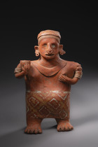 Standing female figure with cup, ca. 100 BC – 250 AD, Mexico, Nayarit, Size: H: 36,5 cm (H: 14.4 inch), ID: 3052477 - 2/6