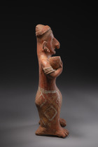 Standing female figure with cup, ca. 100 BC – 250 AD, Mexico, Nayarit, Size: H: 36,5 cm (H: 14.4 inch), ID: 3052477 - 4/6