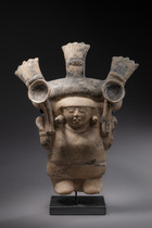 Stehende Priesterin, ca. 600 - 900 n. Chr., Mexiko, Golfküste, Veracruz, Größe: H: 33 cm (H: 13.0 inch), ID: 3052480 - 2/5