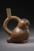 Steigbügelgefäß: Eulenpaar, ca. 400 - 600 n. Chr., Peru, Moche, Größe: H: 20 cm (H: 7.9 inch), ID: 3052483 - 4/6