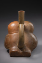 Steigbügelgefäß: Eulenpaar, ca. 400 - 600 n. Chr., Peru, Moche, Größe: H: 20 cm (H: 7.9 inch), ID: 3052483 - 5/6