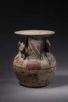 Gefäß mit zweiköpfigem felinem Wesen, ca. 300 - 500 n. Chr., Peru, Recuay, Größe: H: 17 cm (H: 6.7 inch), ID: 3052484 - 5/6