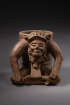 Figurale Urne, Späte Klassik, ca. 700 - 900 n. Chr., Guatemala, Maya, El Quiche, Größe: H: 15,5 cm (H: 6.1 inch), ID: 3052485 - 2/6