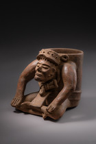 Figurale Urne, Späte Klassik, ca. 700 - 900 n. Chr., Guatemala, Maya, El Quiche, Größe: H: 15,5 cm (H: 6.1 inch), ID: 3052485 - 3/6