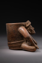 Figurale Urne, Späte Klassik, ca. 700 - 900 n. Chr., Guatemala, Maya, El Quiche, Größe: H: 15,5 cm (H: 6.1 inch), ID: 3052485 - 4/6