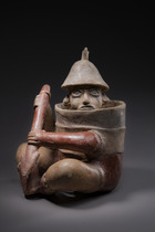Seated warrior, Protoclassic Period, ca. 1st century BC – 3rd century AD, Mexico, Jalisco, Ameca, Size: H: 33 cm (H: 13.0 inch), ID: 3052486 - 3/7