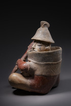 Seated warrior, Protoclassic Period, ca. 1st century BC – 3rd century AD, Mexico, Jalisco, Ameca, Size: H: 33 cm (H: 13.0 inch), ID: 3052486 - 4/7