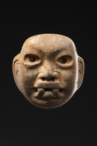 Masque Jaguar-garou, Période formative précoce à intermédiaire, env. 800 - 300 av. J.-C., Mexique, Olmèques, Taille: H: 10,8 cm (H: 4.3 inch), ID: 3052500 - 4/5