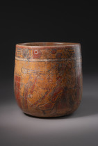 Vase polychrome, Classique tardif, env. 550 - 850 apr. J.-C., Mexique, Maya, Taille: H: 15 cm D: 13 cm (H: 5.9 inch D: 5.1 inch), ID: 3052490 - 2/6