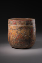 Vase polychrome, Classique tardif, env. 550 - 850 apr. J.-C., Mexique, Maya, Taille: H: 15 cm D: 13 cm (H: 5.9 inch D: 5.1 inch), ID: 3052490 - 3/6