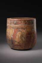 Vase polychrome, Classique tardif, env. 550 - 850 apr. J.-C., Mexique, Maya, Taille: H: 15 cm D: 13 cm (H: 5.9 inch D: 5.1 inch), ID: 3052490 - 4/6