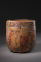 Vase polychrome, Classique tardif, env. 550 - 850 apr. J.-C., Mexique, Maya, Taille: H: 15 cm D: 13 cm (H: 5.9 inch D: 5.1 inch), ID: 3052490 - 6/6