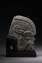 "Hacha" en forme de tête humaine, environ 600 - 900 apr. J.-C., Mexique, Côte du Golfe, Veracruz, Taille: H: 22,8 cm (H: 9.0 inch), ID: 3052504 - 4/5