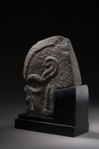 "Hacha" en forme de tête humaine, environ 600 - 900 apr. J.-C., Mexique, Côte du Golfe, Veracruz, Taille: H: 22,8 cm (H: 9.0 inch), ID: 3052504 - 5/5