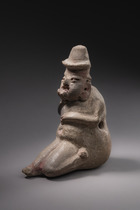 Sitzende Figur, Mittlere Präklassik, ca. 1200 – 500 v. Chr., Mexiko, Zentrales Hochland, Tlapacoya, Tlatilco-Kultur, Größe: H: 18,5 cm (H: 7.3 inch), ID: 3052503 - 4/6