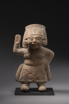 Lachende Figur "sonriente", ca. 600 - 800 n. Chr., Mexiko, Golfküste, Veracruz, Größe: H: 19 cm (H: 7.5 inch), ID: 3052501 - 4/5