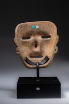 Masque en pierre, Période formative précoce à intermédiaire, environ entre 1200 av. J.-C. et 400 av. J.-C., Mexique, Olmèques, Taille: H: 20,5 cm (H: 8.1 inch), ID: 3052512 - 5/12
