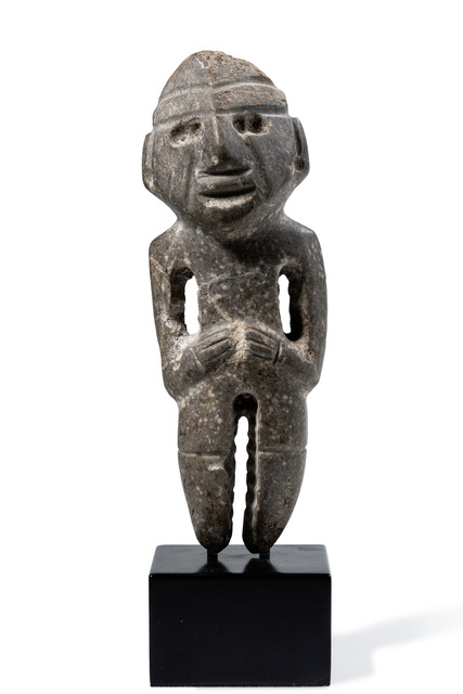 Idole, vers 500 - 200 av. J.-C., Mexique, Guerrero, Mezcala / Chontal, Taille: H: 18,5 cm (H: 7.3 inch), ID: 3052516