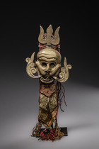 Totenkopfornament "citipati", Tibet, Größe: H: 12,5 cm 24,5 cm (with ribbon) (H: 4.9 inch 9.6 inch (with ribbon)), ID: 3052623 - 2/5