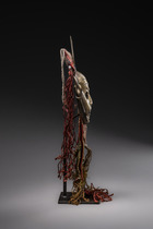 Totenkopfornament "citipati", Tibet, Größe: H: 12,5 cm 24,5 cm (with ribbon) (H: 4.9 inch 9.6 inch (with ribbon)), ID: 3052623 - 4/5