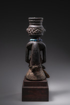 Power half figure "kakudji", D. R. Congo, Luba / Hemba / Kusu, Size: H: 31 cm (H: 12.2 inch), ID: 3052622 - 4/6