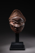 Anthropomorphic mask "mbuya", D. R. Congo, Pende, Size: H: 25 cm (H: 9.8 inch), ID: 3052572 - 3/5