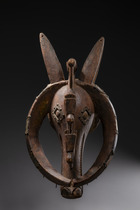 Zoomorphic mask, Nigeria, Igbo, Size: H: 57 cm (H: 22.4 inch), ID: 3052644 - 2/5