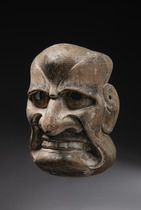 Exzellente Maske des "Kyōgen"- Theaters, 17. Jahrhundert, Japan, Größe: H: 22 cm (H: 8.7 inch), ID: 3052626 - 2/5
