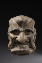 Exzellente Maske des "Kyōgen"- Theaters, 17. Jahrhundert, Japan, Größe: H: 22 cm (H: 8.7 inch), ID: 3052626 - 3/5