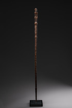 Bâton sculpté en figure, Papouasie-Nouvelle-Guinée - Lac Sentani, Taille: L: 86 cm (L: 33.9 inch), ID: 3052629 - 2/5