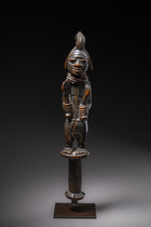 Dance staff for the "eshu" cult, Nigeria, Yoruba, Size: H: 30 cm (H: 11.8 inch), ID: 3052609 - 2/5