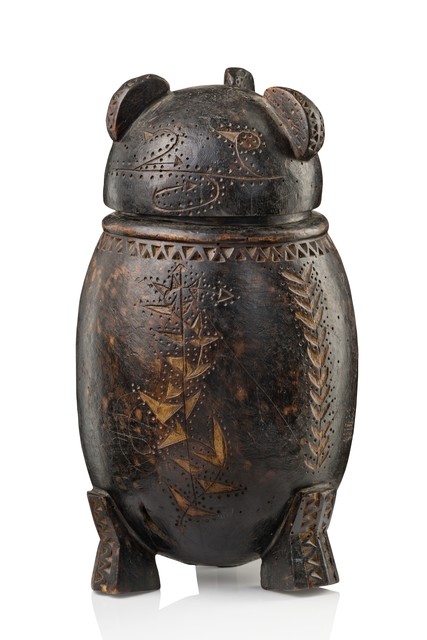 Container with lid, South Africa, Tswana / Matabele (Ndebele), Size: H: 32 cm (H: 12.6 inch), ID: 3052575