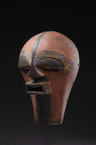 Mask "kifwebe", female type "kikashi", D. R. Congo, Songye, Size: H: 28 cm (H: 11.0 inch), ID: 3052576 - 2/5