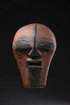 Mask "kifwebe", female type "kikashi", D. R. Congo, Songye, Size: H: 28 cm (H: 11.0 inch), ID: 3052576 - 3/5