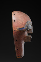 Mask "kifwebe", female type "kikashi", D. R. Congo, Songye, Size: H: 28 cm (H: 11.0 inch), ID: 3052576 - 4/5