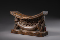 Appui-tête / Appui-cou "korwar" ("korvar"), Nouvelle-Guinée occidentale / Papouasie occidentale (Irian Jaya) - Région de Korvar, Taille: B: 21,5 cm H: 13,3 cm (B: 8.5 inch H: 5.2 inch), ID: 3052612 - 4/7